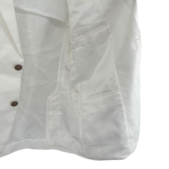 NAUTICA Brielle Men's Modern Fit Linen Blend Sport Coat White - Sz 44R (c) NWT - Picture 7 of 10